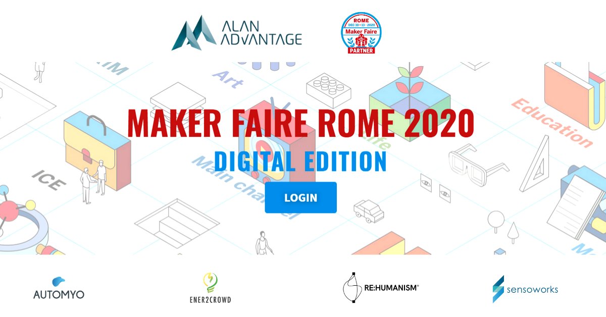 AlanAdvantage's tweet photo. Off we go! #MFR2020 🚀
From #today, you can visit our virtual stands:
#AlanAdvantage 📍 #Research Pavilion 
#ReHumanism 📍 #Art Pavilion.

Sign up for free 👇
https://t.co/hKGZzNjhLJ

#innovation #technology #AI #Art #Ethics #NewHumanism #Sensoworks #Automyo @Ener2Crowd https://t.co/NwxxgAQtEO