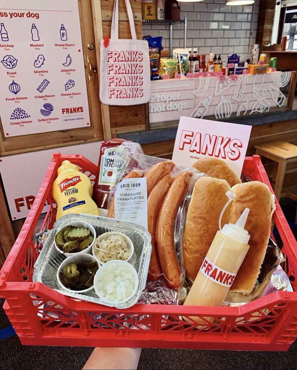 franks_hotdogs_'s tweet photo. We’ve got two franks kits available to collect from the market today! Pick up before 3pm and we’ll throw in a free cheese &amp; bacon pack! 🌭 https://t.co/THqarKeR6V