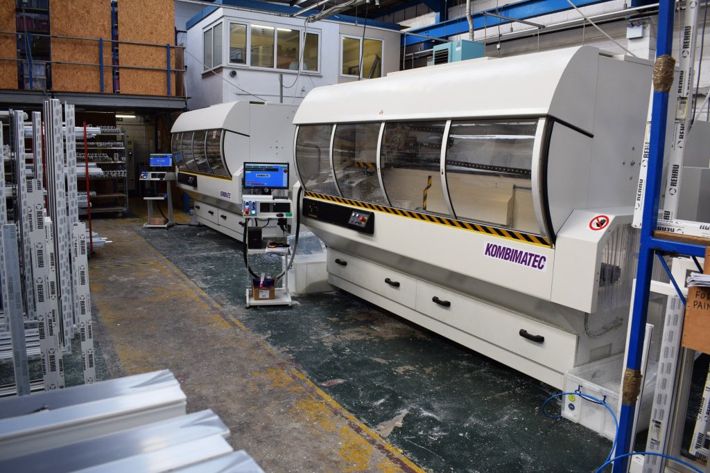 It takes two!! Great to see Kombimatecs AMC602s taking centre stage at Roseviews factory in Olney.  #kombimatec #cncmachinery #windowmachinery #fenestration  #windowfabrication