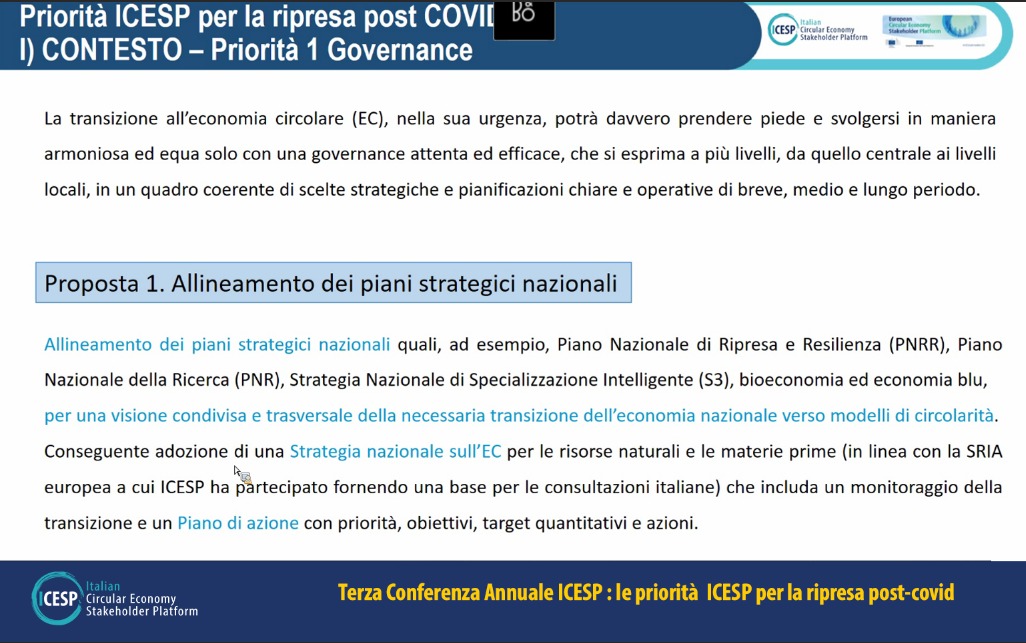 ICESPItalia's tweet photo. Grazia Barberio di @ENEAOfficial a #ICESP2020 #Priorità1 La transizione all’#economiacircolare potrà svolgersi in maniera armoniosa ed equa solo con una #governance attenta ed efficace in un quadro coerente di #sceltestrategiche @ICESPItalia https://t.co/I10yafOfoI