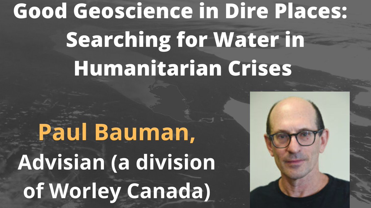 GLIERUWINDSOR's tweet photo. The last #GLIERTRUST seminar of the 2020 year is quickly approaching!  Dr. Paul Bauman from Advisian will discuss his work entitled “Good Geoscience in Dire Places: Searching for Water in Humanitarian Crises”  Join us on Dec. 18th at 10AM!" Register now at https://t.co/VhWq7vDGQe https://t.co/pwWMDKykTP