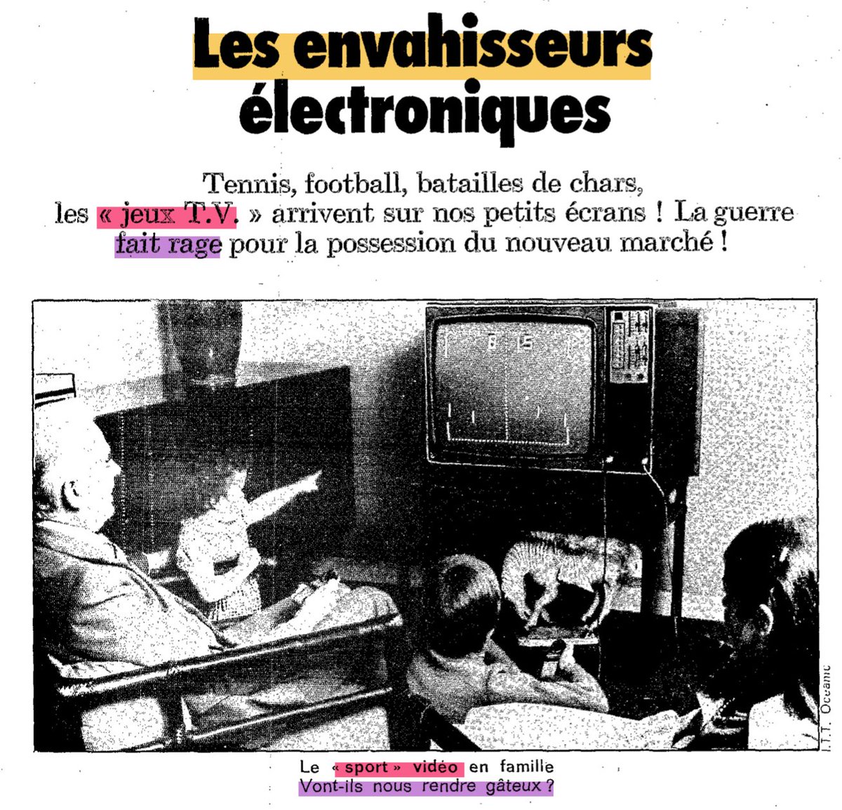 Avec un soupçon d’ironie et de fausse naïveté , Le Nouvel Observateur s'étonne à l'automne 1977 : « Comme par hasard, le 3 octobre dernier, le gouvernement a décidé de soumettre les “jeux” importés aux mêmes impératifs techniques que le matériel français.