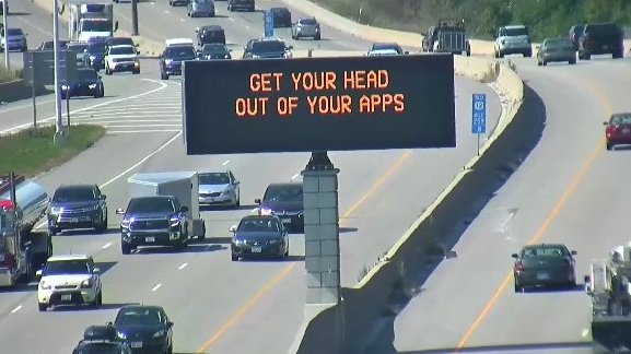 511WI's tweet photo. On #NationalAppDay we remind you to get your head out of your apps when driving. Eyes on the road. Hands on the wheel. Seatbelt buckled. And know BEFORE you go with the #511WI app. Check winter road conditions, get incident and closure alerts, and view traffic camera images. https://t.co/X6ppcb2ARg