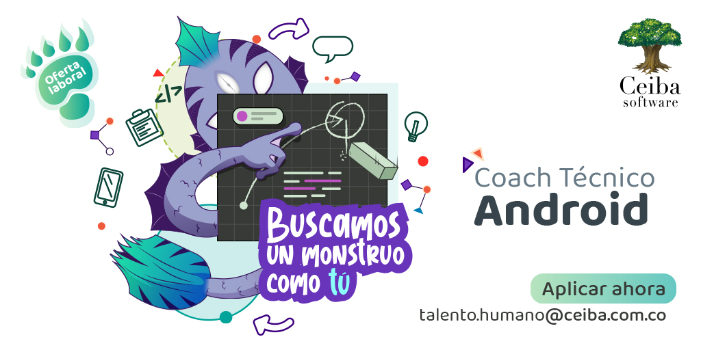 CeibaSoftware's tweet image. ¡Tú debes ser parte de los nuestros! 

Buscamos Coach Técnico Android.

Aplica enviando tu hoja de vida al correo: talento.humano@ceiba.co o visita nuestro sitio goo.gl/xGN2xN

#Medellín #trabajosihay #FamiliaCeiba #Coach #Mobile #Android #Dev #Tech
