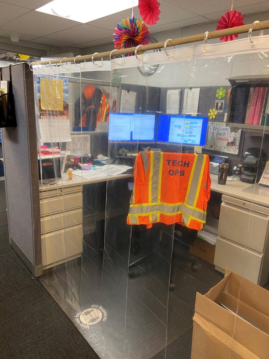 I_Fly_UA's tweet photo. I love the ingenuity of this idea from our co-worker Debbie in DEN.  Keep those cooties out with a shower curtain!
#beingUnited https://t.co/Rz4VmWyAsZ