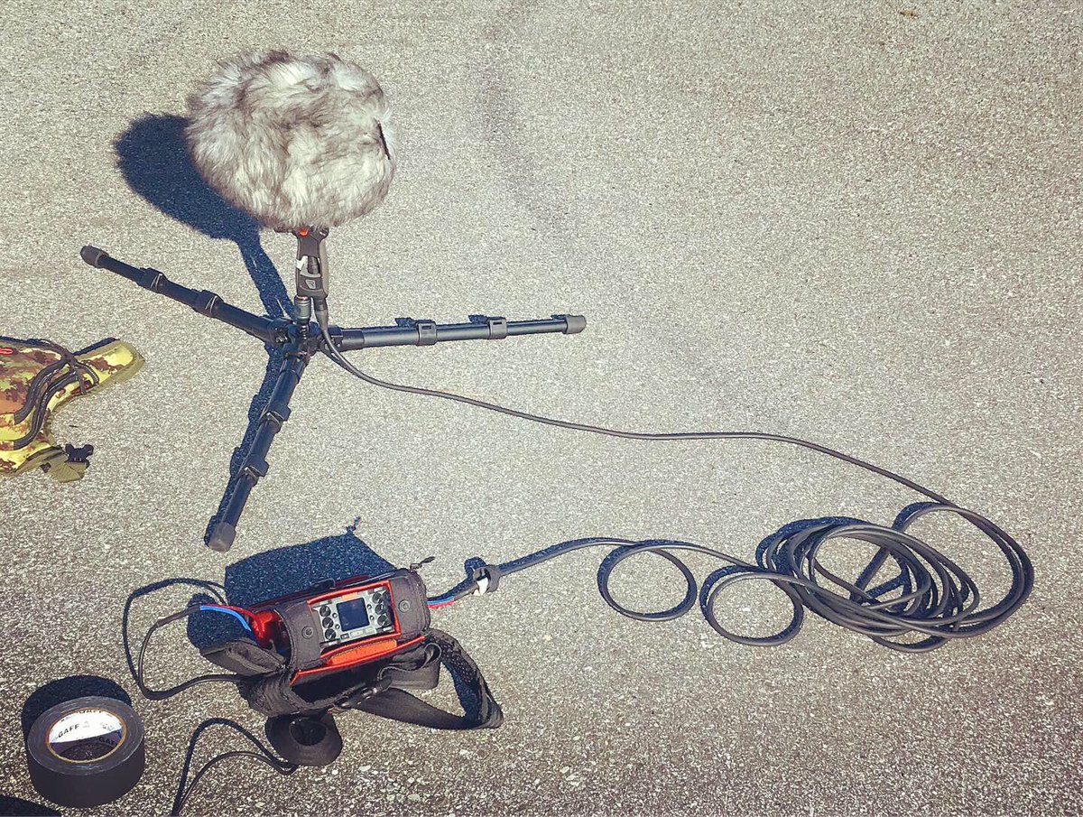 watsonwu's tweet photo. Another motorcycle recording session
.
Left is a short stereo cable for me to track (follow) the bike. Right side is longer stereo cable for the mic on a stand. Both awesome cables are customized by #audioconnectfl πππ»
.
#soundeffects #gaffertape #sounddesign #microphone @shure https://t.co/lI8GGPlPSz