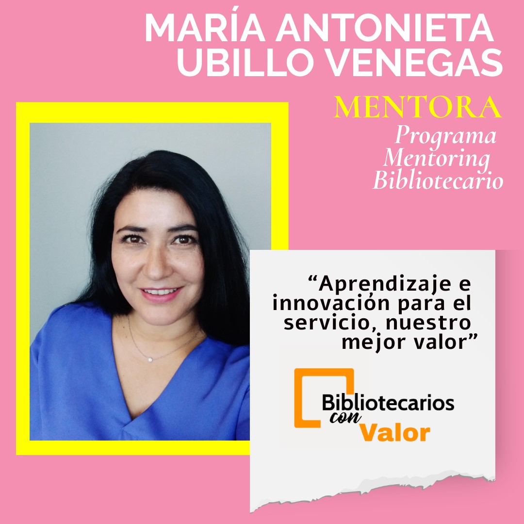 redbcv's tweet photo. Conoce a nuestra mentora del Programa de Mentoring Bibliotecario de @redbcv María Ubillo Venegas, ella es Bibliotecaria documentalista y se desempeña como Encargada del área de información en la Defensoría Penal Pública, Chile.
¡Bienvenida a conectar, compartir e inspirar en red! https://t.co/HoEXZ2KMMF