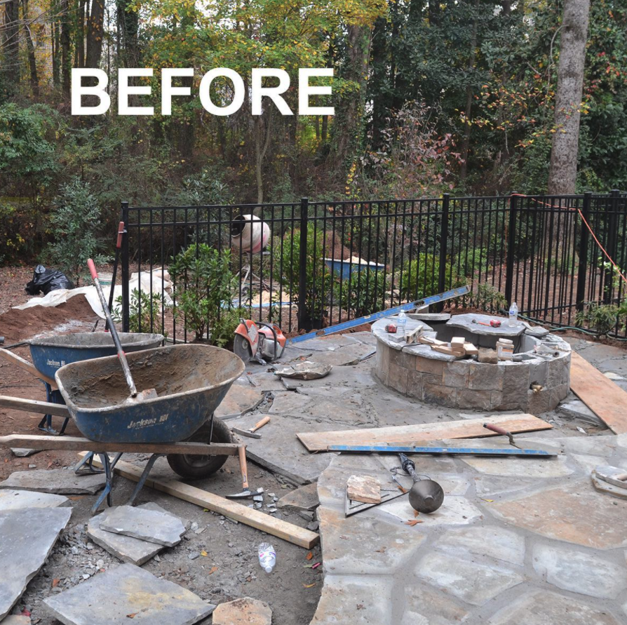 PTLCAtlanta's tweet photo. New patio, fire pit and green space in Alpharetta!  #outdoorliving #firepits #SocialDistancing https://t.co/di20vPklff