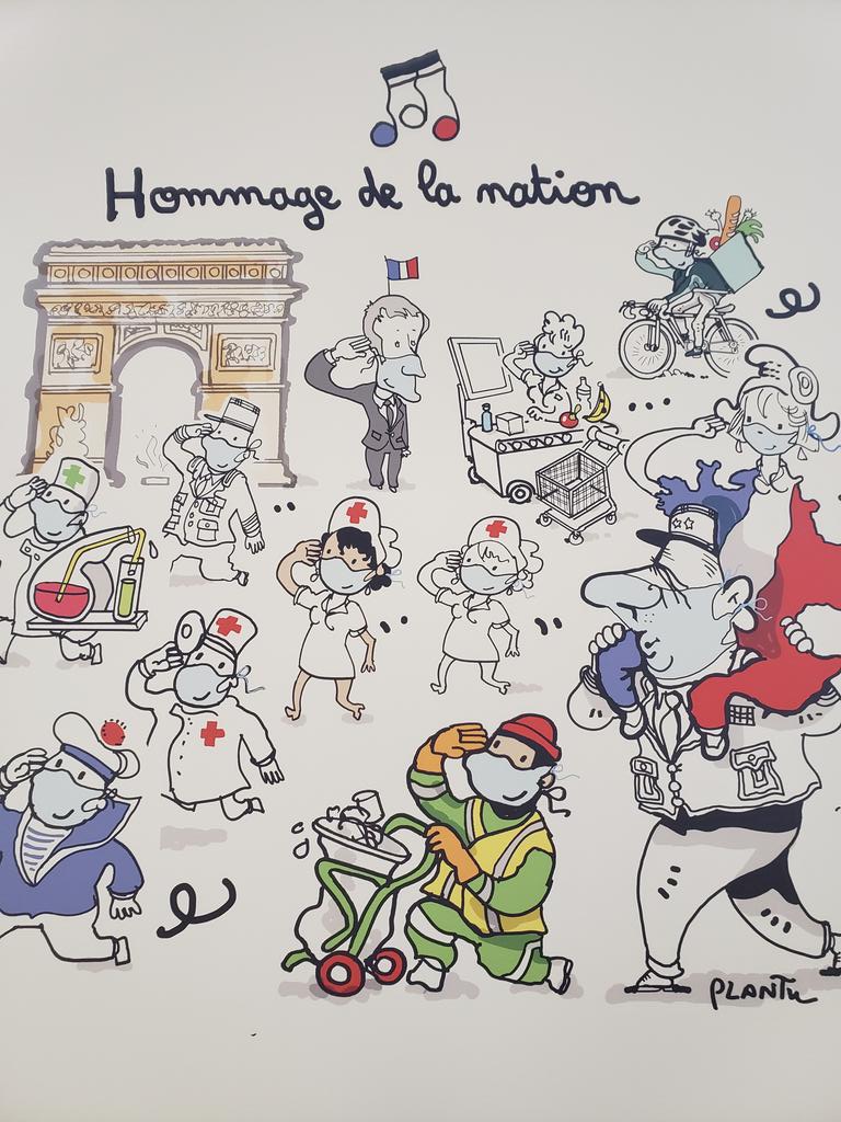 脳外科医ふみ フランス パリ 病院の廊下の絵 第3段 かわいくないですか