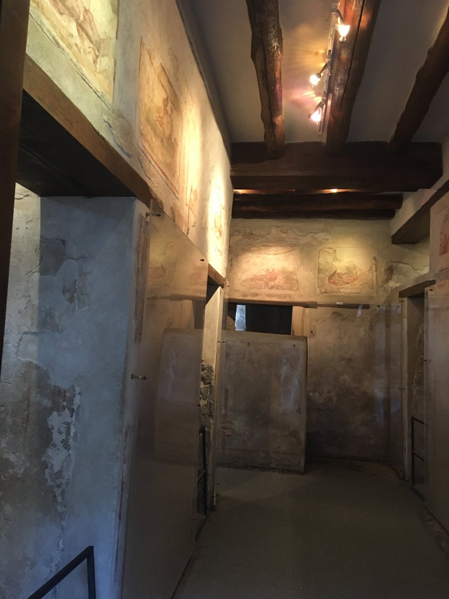 It is the only surviving brothel from the ancient world - Mount Vesuvius didn't take a view on what was worth preserving. Its state of preservation is remarkable. Here is the inside: