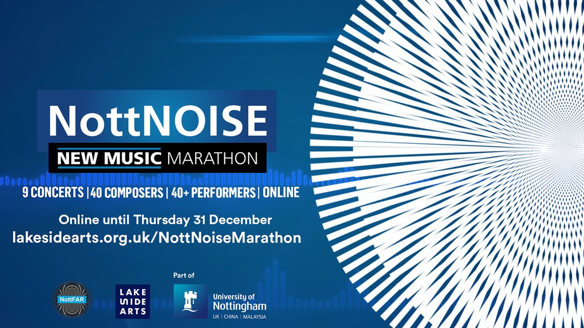 UoNICP's tweet photo. Our New Music Marathon is still available to catchup online until 31 Dec! The programme feat. over 80 composers and performers across 9-concerts from toy pianos through to Iron Age carnyx - a real treat for the ears! https://t.co/Lwq9zkPVRI #nottnoise #nottfar #newmusicfestival https://t.co/KzBsELcZWj