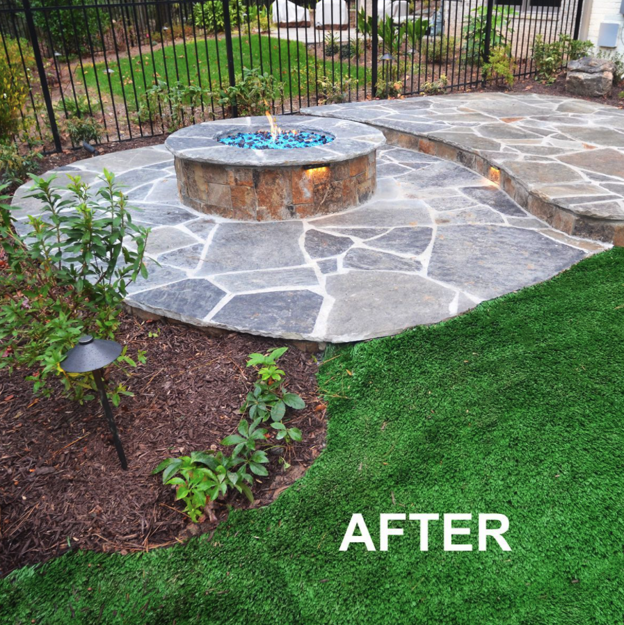 PTLCAtlanta's tweet photo. New patio, fire pit and green space in Alpharetta!  #outdoorliving #firepits #SocialDistancing https://t.co/di20vPklff