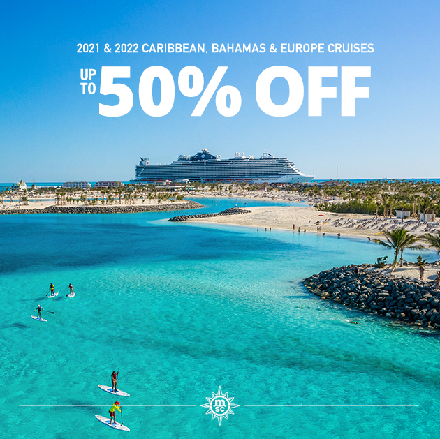 MSCCruisesUSA's tweet photo. You deserve a 2021 vacation. ☀️

Start dreaming about yours with Up To 50% Off + Flexible Cruise Changes . Book while it lasts ➡ https://t.co/vq21jbTLlA https://t.co/TOszubiJ4E