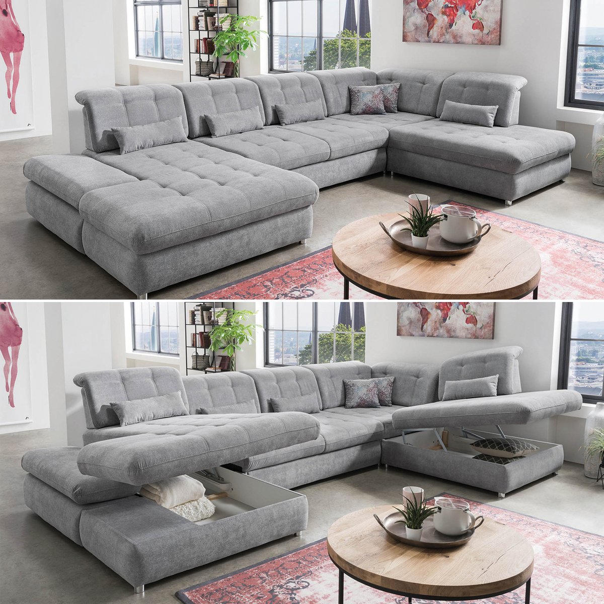 Ihr wollt es Euch so richtig gemütlich machen, genug Platz haben und idealerweise auch noch Stauraum? Dann könnte unsere Wohnlandschaft mit Stoffbezug etwas für Euch sein => bit.ly/3ae8cZt 
 
Wir wünschen Euch ein schönes Wochenende! ☺

#lieblingsplatz #wohnlandschaft