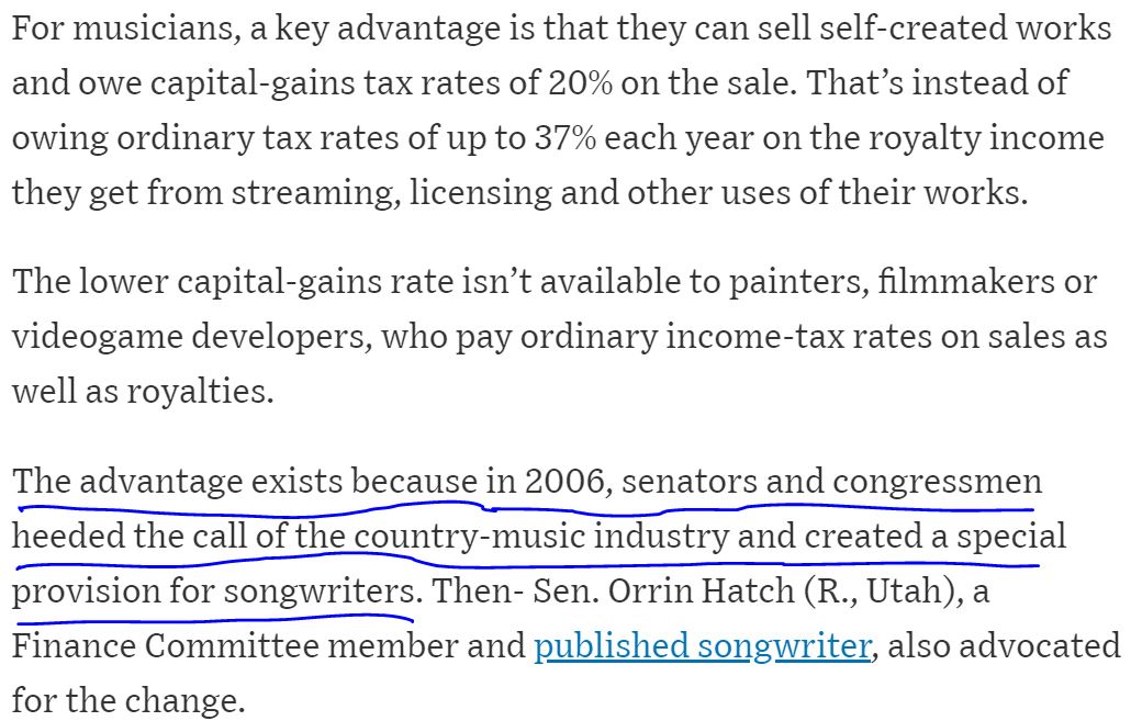 +  @RichardRubinDC &  @Saunderswsj with more on the songwriting-catalog sales/tax benefits front  https://on.wsj.com/3oI2NNZ&nbsp;