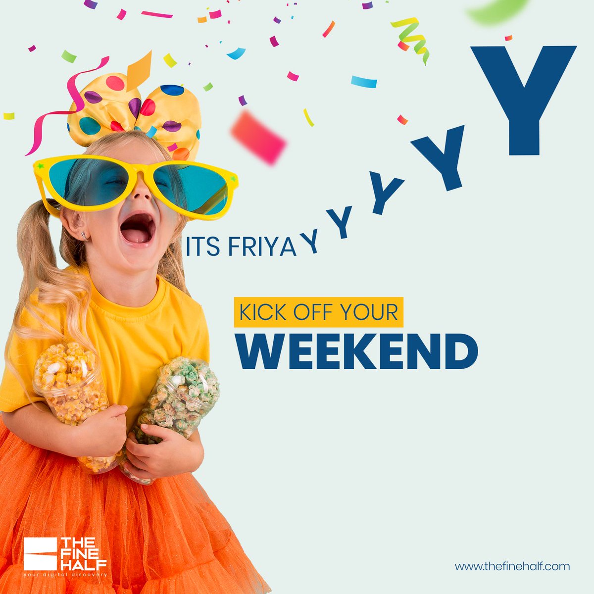thefinehalf's tweet photo. Weekend Vibes #weekendvibes #fridaymorning #FridayFeeling #PositiveVibes #Creative #Digital #DigitalMarketing #socialmediamarketing #socialmediaagency #socialmedia #design https://t.co/HQCxQRKfQC
