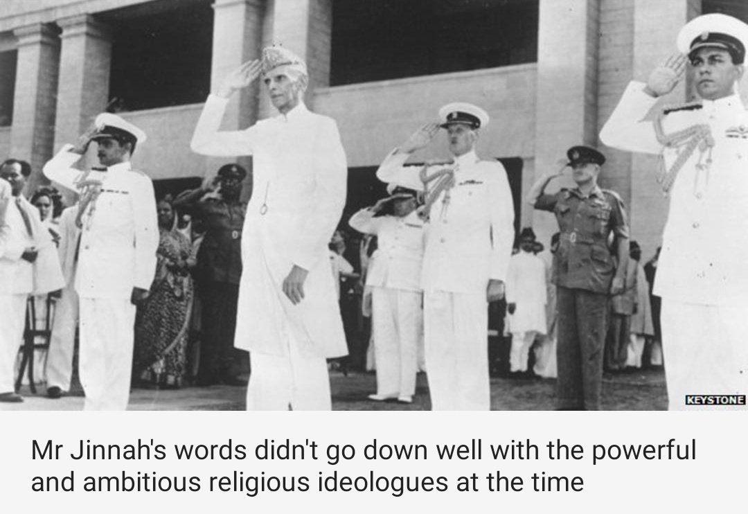 The debate over the two competing and contradictory visions has intensified in recent years as the country reels from growing Islamic extremism and militancyAt the heart of this debate are some public addresses of Mr Jinnah given around the time of partition of India in 1947/3