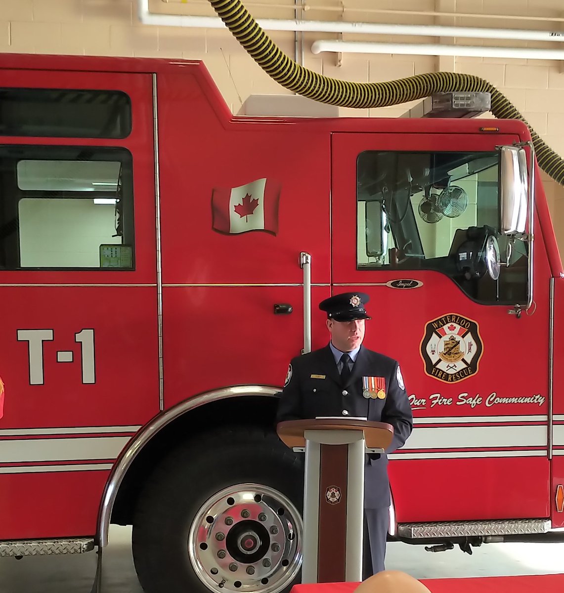 Waterloo_Fire's tweet photo. Welcoming remarks from the Lead Training Instructor Aaron Myny #TheFutureStartsToday @richardhepditch @rschube04 @sandyvansolm @WPFFA791 https://t.co/eNr981TjoM