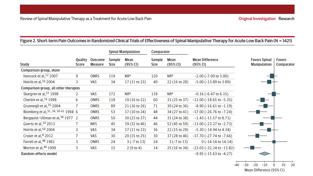 Paper Six: MT for LBP. Paige et al. JAMA 2017. I know some people don't like this paper but it came up in the search.