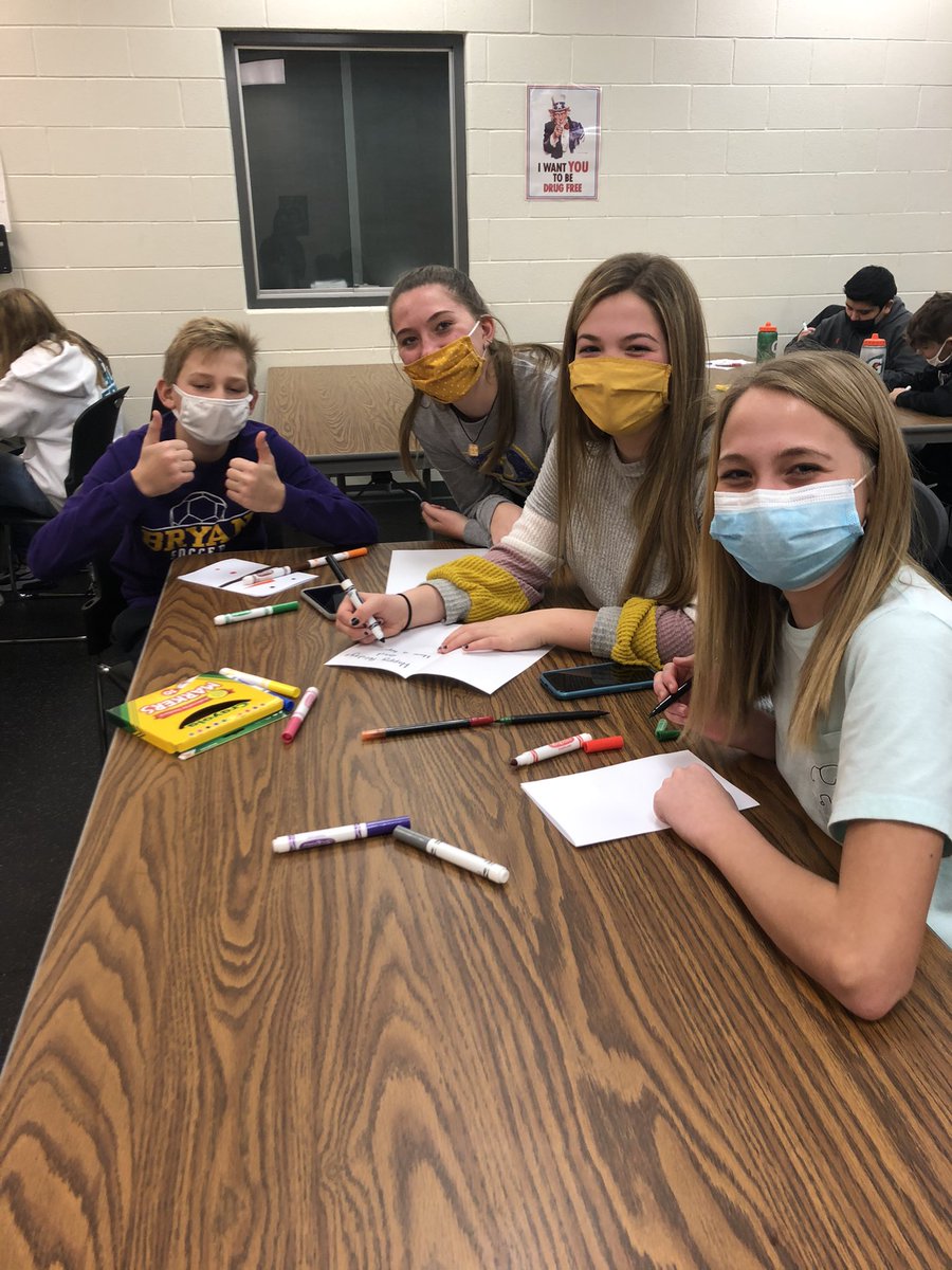 BryanFCA1's tweet photo. Our MS FCA made Christmas cards for our local Nursing Homes and hospitals today!🎄🎁 https://t.co/siWkNZ0qfJ