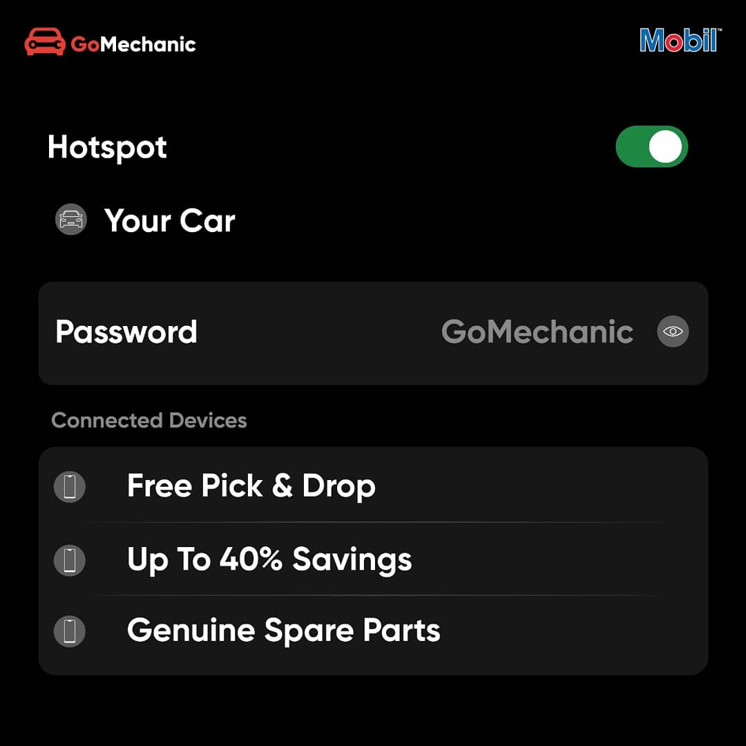 gomechanicindia's tweet photo. Once your car connects to this hotspot, car hassles stop bothering you👨🏻🔧
Don't believe us? Download the app now and experience it yourself! 📲
#hotspot #carservice #creatives #smartcreatives #brandcreative https://t.co/lTKvz62hWB