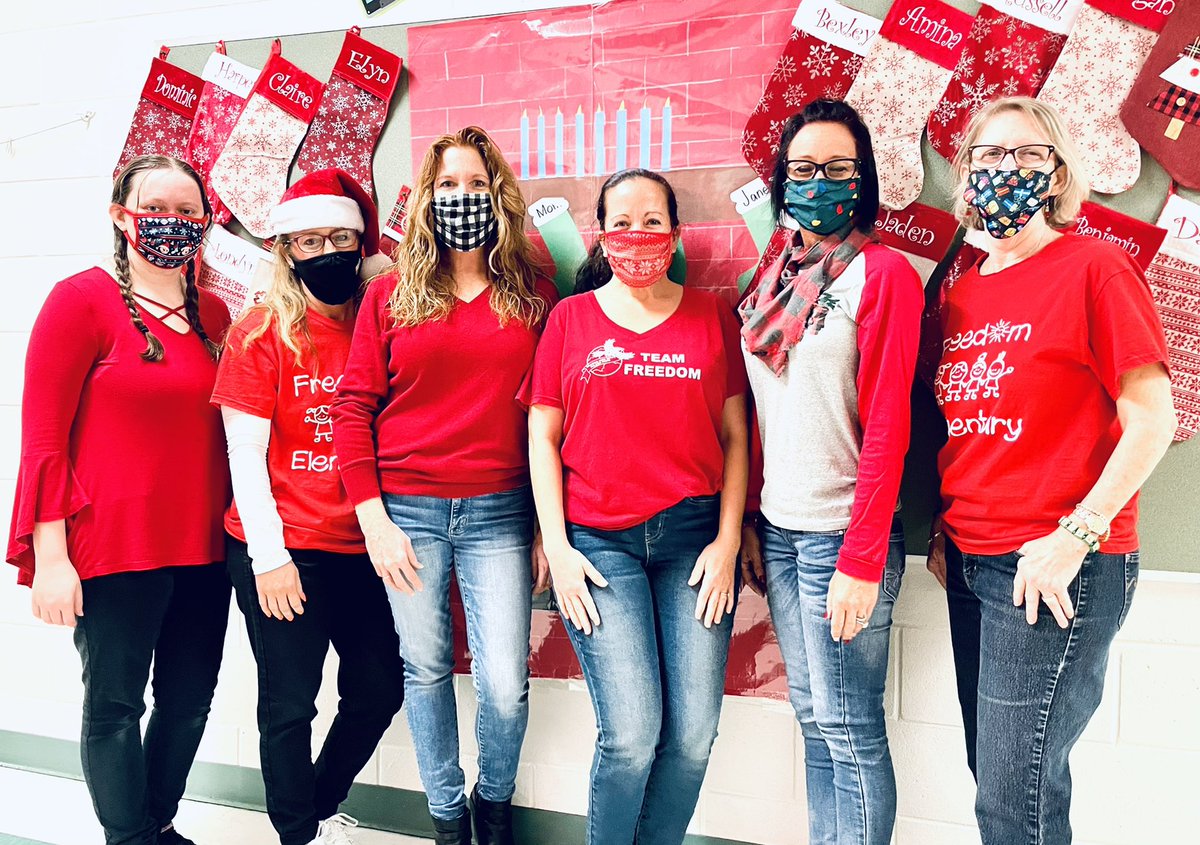 trkrusze's tweet photo. Kindergarten is sending love and wearing our red for our beloved Russell family! #TEAMFreedom #TEAMRussell #RedForRussell #StrongerTogether @freedomvolusia https://t.co/PydnqkQhM6