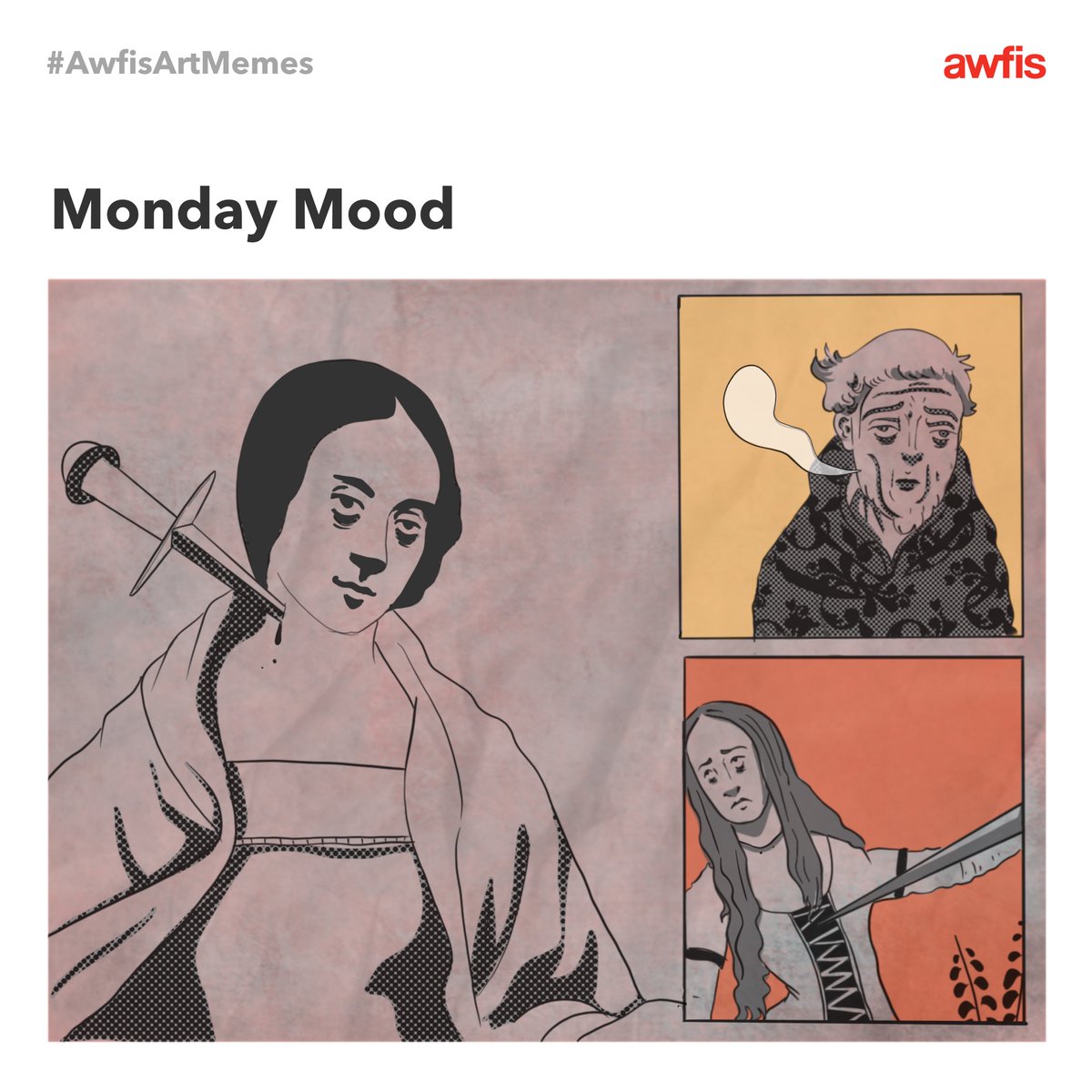 myawfis's tweet photo. A picture is worth a thousand words, and these #AwfisArtMemes speak volumes.

#ClassicalArtMemes #FunnyMemes #OfficeMemes #MondayMood https://t.co/hssKCZ3UFl