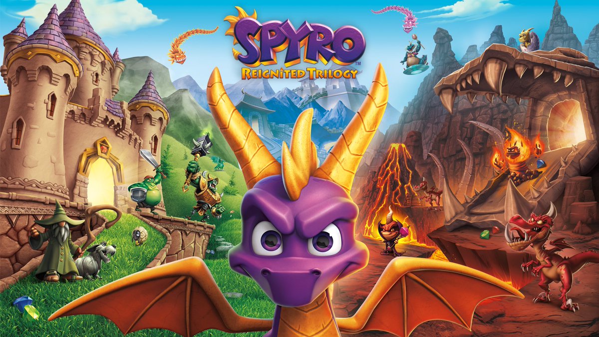 CanYouComplete's tweet photo. 4: Spyro Reignited Trilogy 

💚 Nostalgic 
💚 Looks beautiful 
💚 Fun achievements 
💚 100% took about 35 hours for all 3 games 
💚 Spyro is adorable https://t.co/761SPNvQ2b