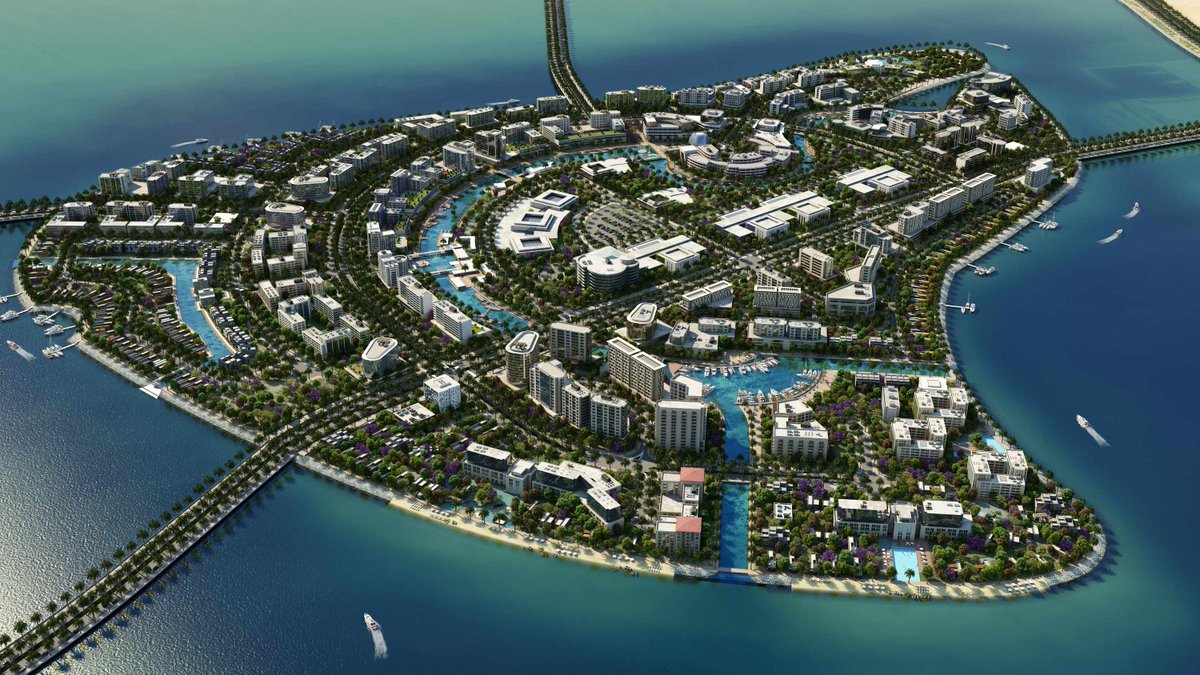 Dilmunia is yet another island housing project that seeks to create a modern Garden of Eden (a throwback to ancient Bahrain, Dilmun, that served as the inspiration for the biblical garden). The project includes residential & commercial spaces and a massive mall with an aquarium.