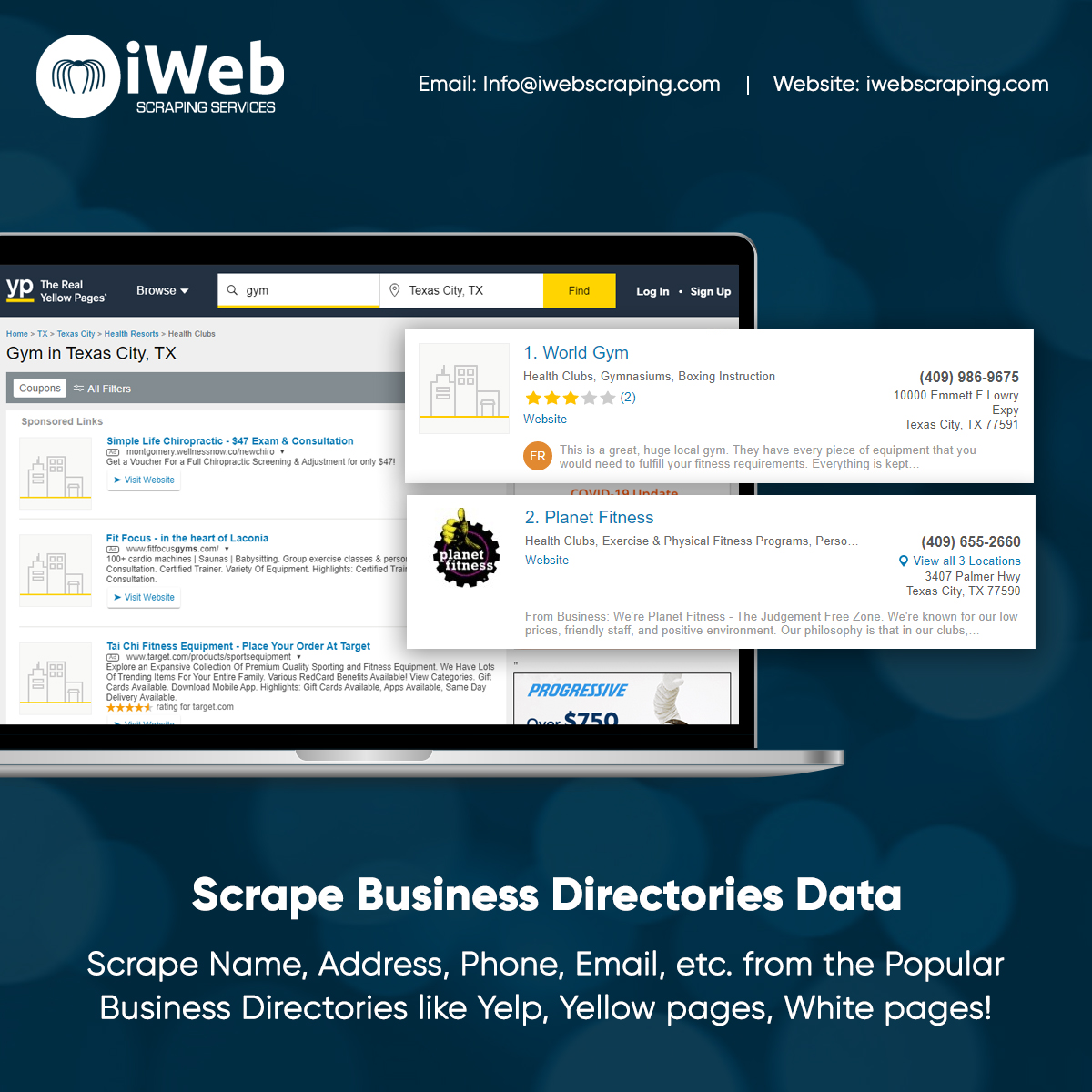 iwebscrapingseo's tweet image. Extract information regarding local businesses such as Restaurants, Shops, Home Services, Automotive Services, etc. from business directories like Yelp, Yellow Pages, White pages. 

iwebscraping.com/business-direc…

#BusinessDirectoryScraping #DirectoryScraper #IwebScraping #USA #UAE #UK