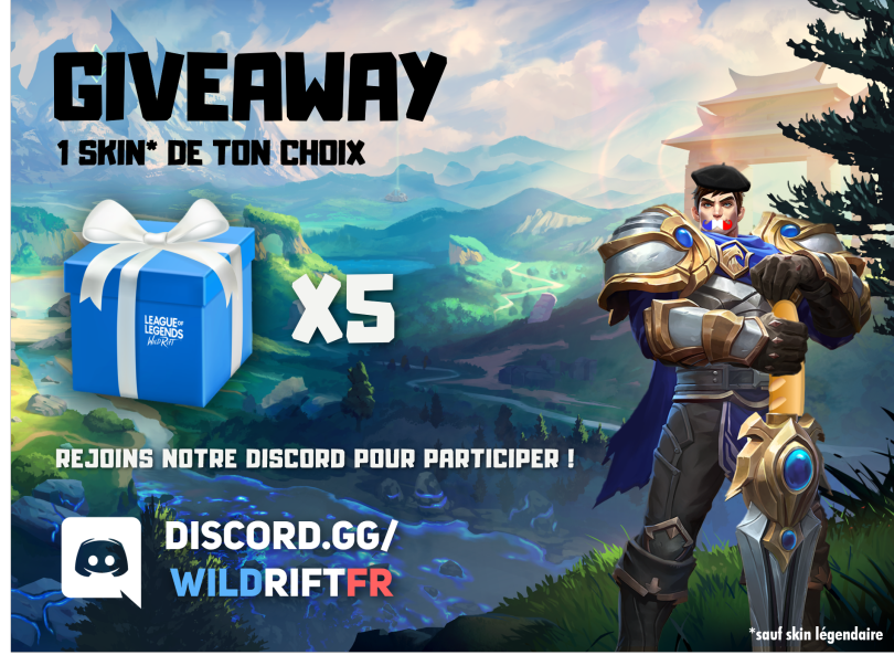 PurgeTournament's tweet photo. 5 SKINS GIVEAWAY ON THE FRENCH COMMUNITY DISCORD SERVER 😍

Join the server and react in the #giveaway channel to participate 
https://t.co/taBt7H4AMf

@wildrift  @wildriftFR @WRCompetitive @wildrift
#WildRift https://t.co/tkWuiU6A7I