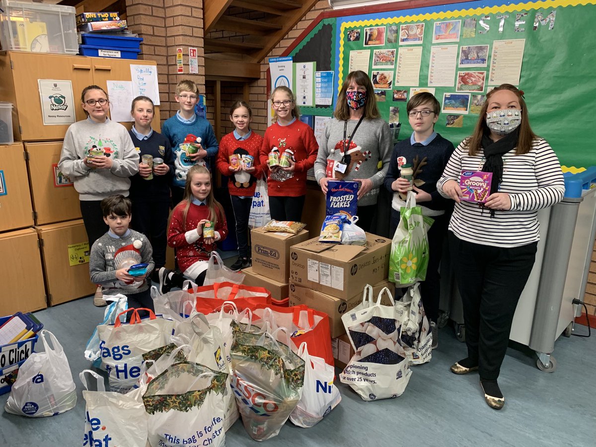 MrsOJoe's tweet photo. Look 👀 how many boxes 📦 and bags we’ve filled for the @FalkirkFoodBank . Our families are so very generous! @stjosephsps @SCESDirector @archedinburgh #localhunger #charity #giving https://t.co/ANsRtn7Fuh