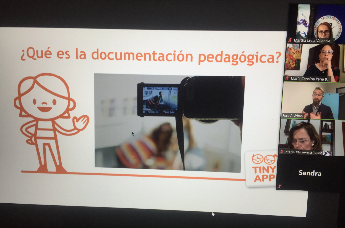 Tiny_App's tweet photo. A fabulous webinar last night with @asopreescolar  for Colombian #earlychildhood expert audience with our @TainaMikkola and @jonialwindi from #TinyApp presenting alongside the distinguished panellists. #earlychildhood #earlychildhoodeducation #grateful https://t.co/g2avnJFeFm
