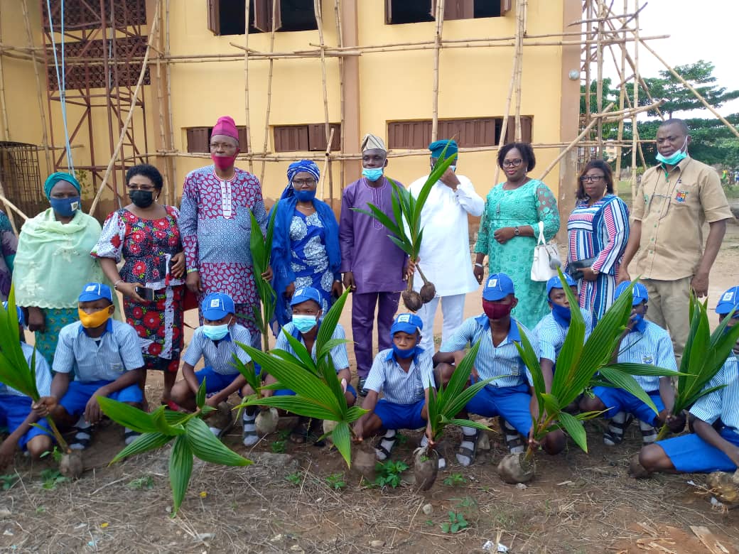 The Senior Special Assistant to Mr. Governor on Agriculture, Mr. Gbolabo Olaniwun accompanied by the General Manager, Lagos State Coconut Development Authority, Mr. Dapo Olakulehin today presented 20 units of coconut seedlings to the Tutor General/Permanent Secretary,...