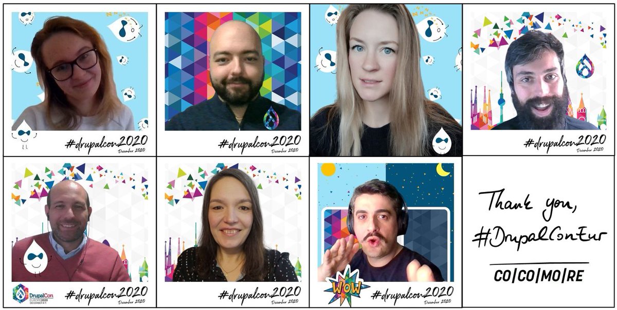 cocomore_drupal's tweet image. We had so much fun at @DrupalConEur - thanks to everyone who made this possible! Looking forward to see you all again next year (still hoping that it can be in person then..)