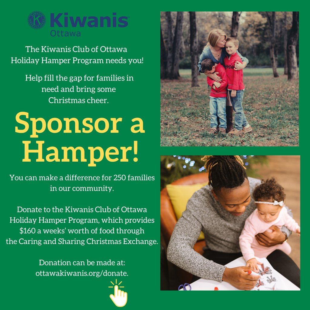 The Kiwanis Club of Ottawa has been working hard to pivot the Holiday Hamper Program due to COVID-19 restrictions. Sadly, this year will include local business owners and their families who have fallen on hard times.  Find out how you can help here: buff.ly/2W0HACJ