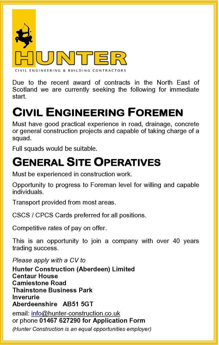 Hunter Construction (Aberdeen) Limited tweet media