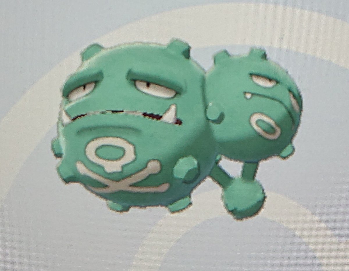 麗刀 そして先程ポケモンでダイマックスアドベンチャーやったけど パルキアさん倒せなかった 相性も悪かったし 全員進化 前ポケモンだったしなぁ でもまさかの色違いドガースをゲット これ 何色っていったらいいんだ 水色 エメラルド色