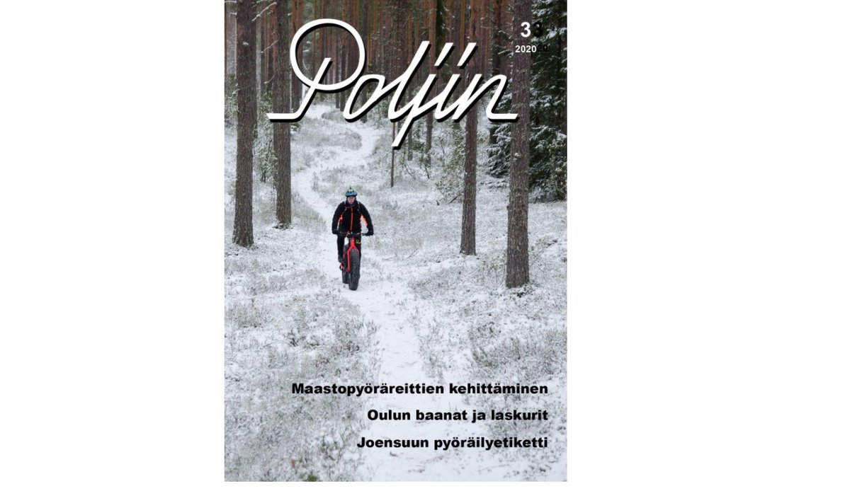 ttvmatti's tweet photo. #Poljin-lehti 3/2020: Vuoden pyöräilykunnan Oulun uusimmat baanat ja laskurit; maastopyöräreittien kehittäminen; Tampereen Fillarilainaamo; Joensuun pyöräilyetiketti https://t.co/y72ZSzIq6p https://t.co/xTwvfdunmB