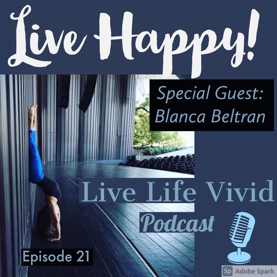 LiveLifeVivid's tweet photo. Episode 21 is out😎💪🏽“Live Happy!” with special guest, Fitness Guru, Blanca Beltran. She has awesome at-home exercises on her IG account ✨@b_beltran make sure you follow her. She’s so inspirational and you’ll get so much out of her exercise posts! 
#livelifevivid #podcast https://t.co/ts44v8fjgb