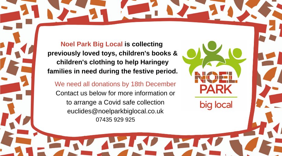 NPBigLocal's tweet image. Gently used items are gratefully accepted. If you prefer to purchase something to donate, send us a photo of your receipt &amp;amp; we will match the funds and make a contribution to 
@pramdepot's baby box appeal. Please RT 
@NoelParkLabour @CatherineWest1 @MPSNoelPark