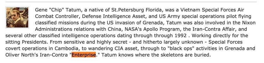 2. The Enterprise is run Bill Barr himself and organized 800 ex-CIA agents and 300 ex-Soviet KGB Generals into a junta of 1,100 Frank Guistra partners in a sort of law firm of international crime. Iran Contra drug running was the first major operation in 1980. by the Enterprise.