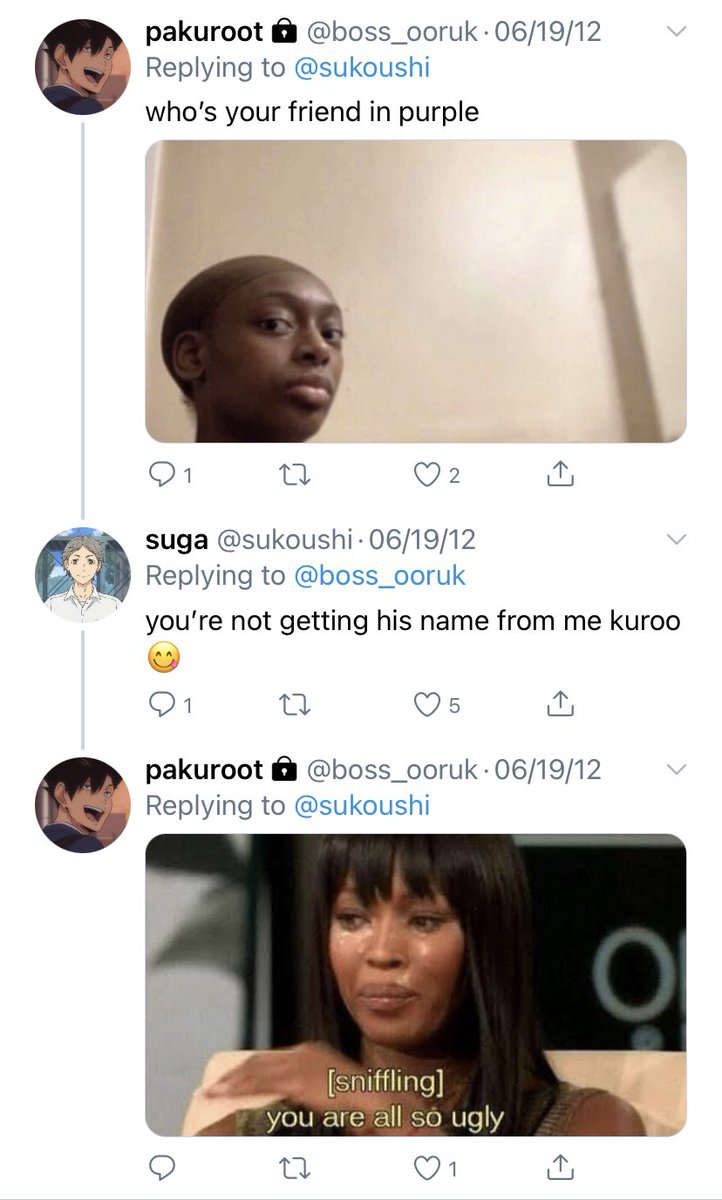 krtskdaily's tweet image. EXHIBIT H — suga doing the lord’s work for kuroo... or is he?