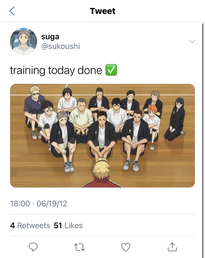 krtskdaily's tweet image. EXHIBIT H — suga doing the lord’s work for kuroo... or is he?