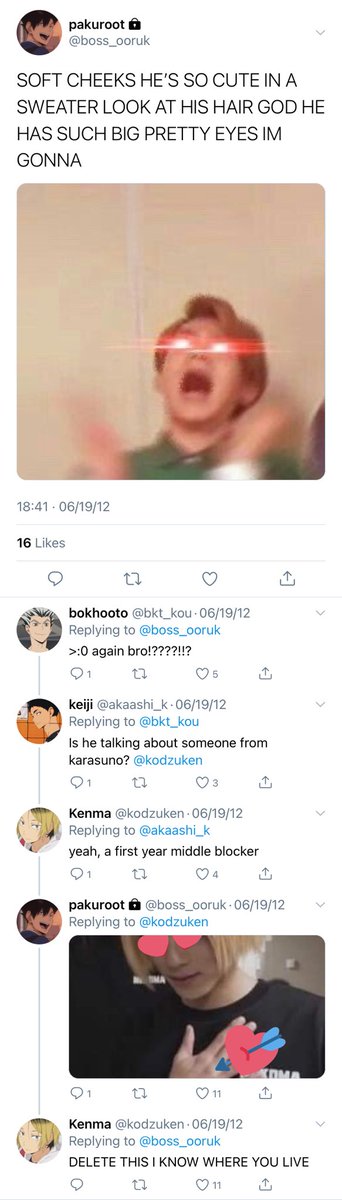 krtskdaily's tweet image. EXHIBIT H — suga doing the lord’s work for kuroo... or is he?