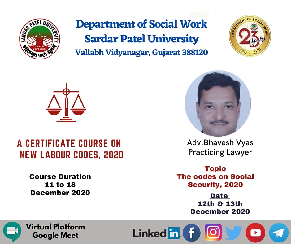 dswspuvvnguj's tweet image. #newlabourcode #humanresource @shivanikdmishra @spunivgujarat @EduMinOfIndia @ugc_india