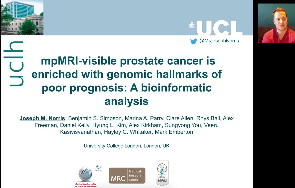 MrJosephNorris's tweet photo. Pleasure to present @ #ESSR2020
Also, blown away to be awarded Fellowship with the European Society for Surgical Research. Thank you J.Chlupac & the board for this recognition #FESSR
Long live academic surgery!
#mpMRI #PCa @UCLDivofSurgery @uclh @The_MRC @ESSR2018 @ESSR_2017 https://t.co/M18QWJLc4X