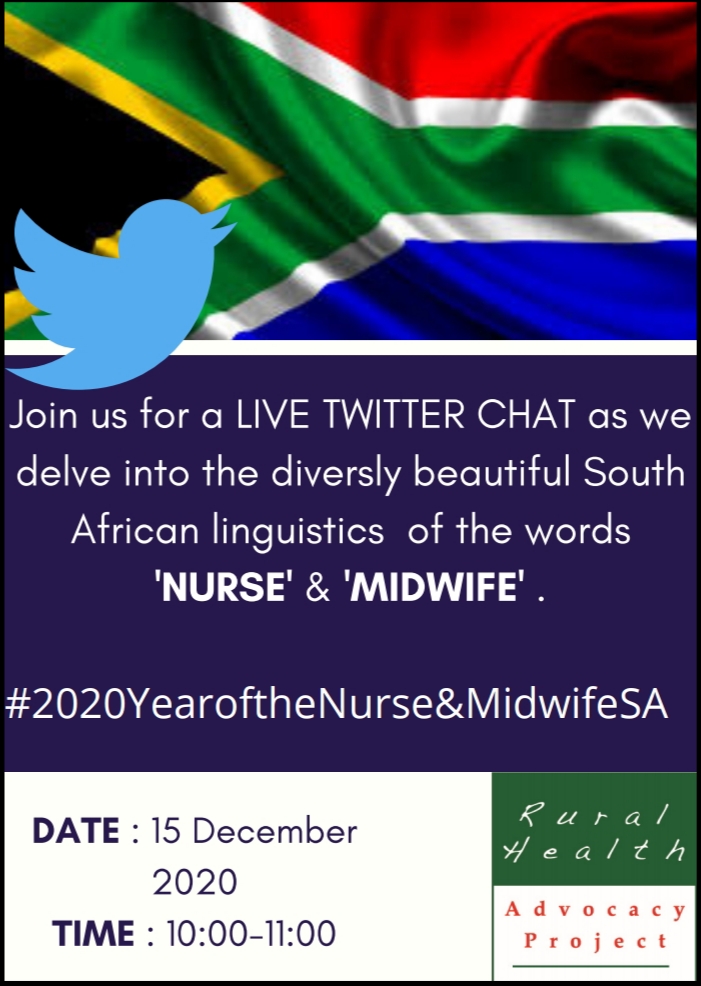 In honor of nurses and midwives this year, please do join us in this conversation. What is the word for nurse and midwife in your mother tongue? What do you appreciate the most about nurses and midwives? <a href="/NursesIndaba/">Health & Allied Workers Indaba Trade Union</a> <a href="/doctors_rural/">Rural Doctors Association of Southern Africa</a> <a href="/DENOSAORG/">DENOSA</a> <a href="/Iamnursezee/">I am Nurse Zee💊💉</a> <a href="/SECTION27news/">SECTION27</a> <a href="/WitsRHC/">Wits Rural Health</a>