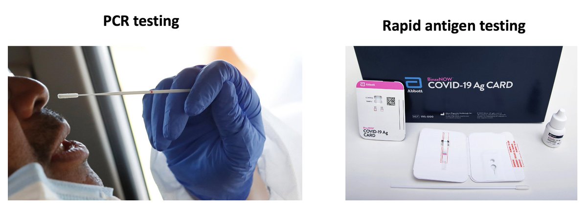 4/N We evaluated the following strategies: i) PCR <3d before travel; ii)PCR <3d before travel and 5 days after arrival; iii) rapid antigen test on day of travel (Abbott BinaxNow); iv) rapid antigen test on day of travel and PCR 5 days after arrival. Note: ii and iv quarantined.