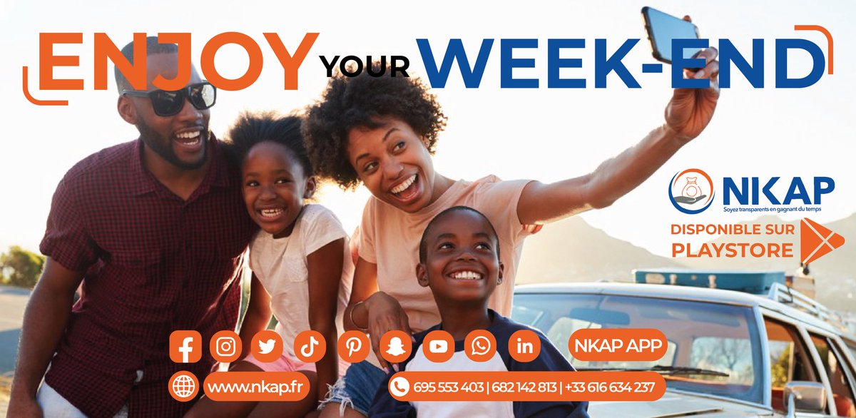 nkapsarl's tweet image. C’est le week-end. Vous allez pouvoir profiter de ces 48h à fond avec vos proches! Le moment idéal  pour engager les préparatifs de la fête de Noël🎄.
📞Nous sommes toujours disponibles ! 
#ExcellentWeekEnd
#Noel
#ChristmasIsComing 
#nkap #nkapapp